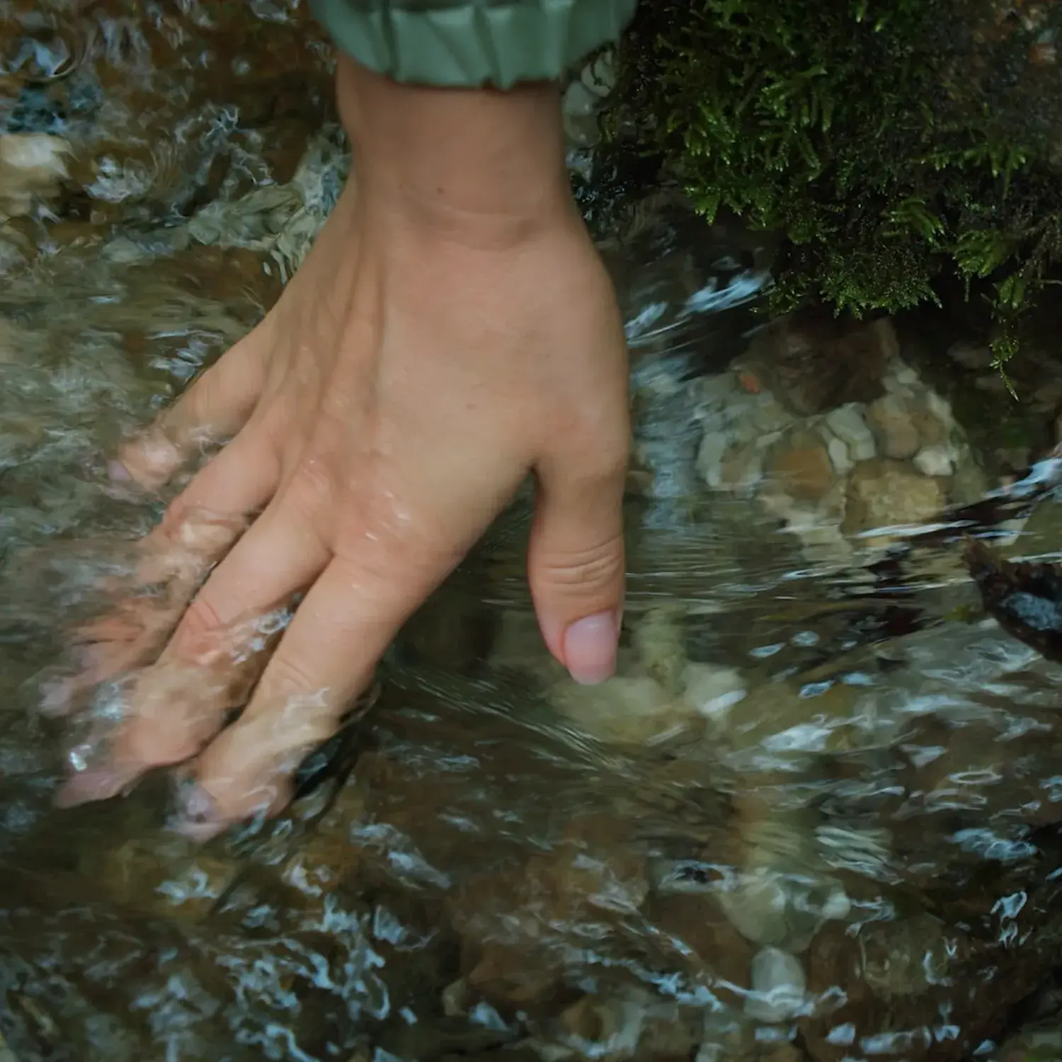Hand in water